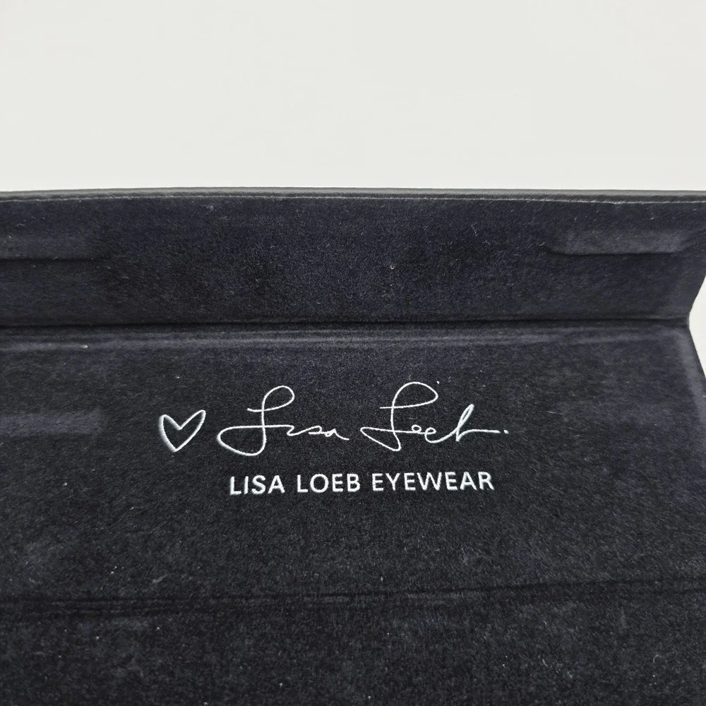 LISA LOEB EYEWEAR Black Faux‎ Leather Folding Glasses Case for Sunglasses
